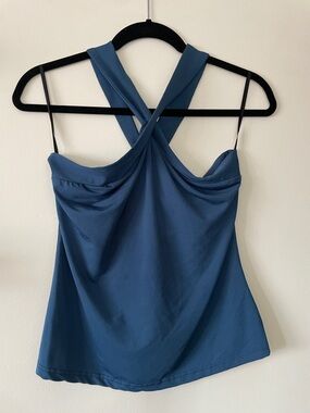 Shein|Blue Cross-Front Tank Top|XL|EUC